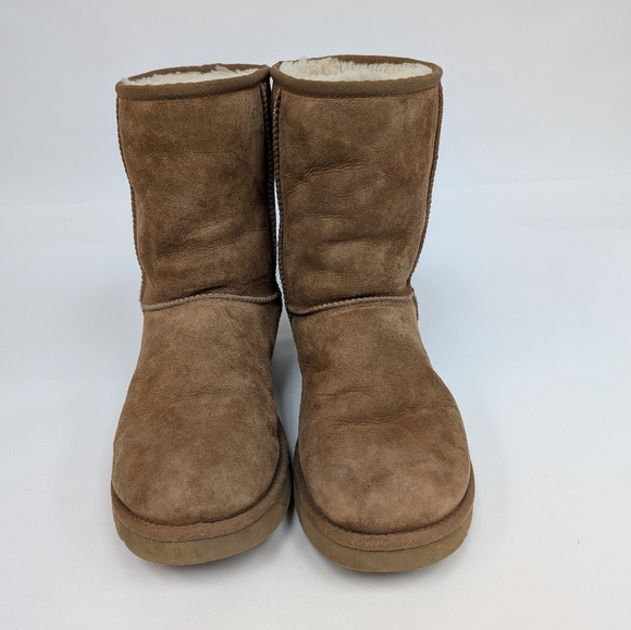 Classic chestnut brown suede and wool Ugg boots size 10 - Picture 6 of 8